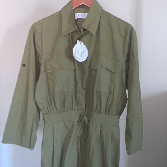 S/W/F Utility Poplin Tie-waist Jumpsuit - Picture 8 of 9